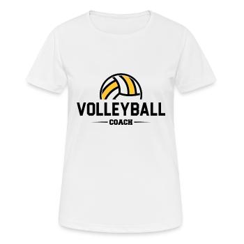 Cadeau coach Volleyball coach | Coach Volleyball - T-shirt respirant Femme - blanc - Devant - AI Model Female 172 dark (172cm)