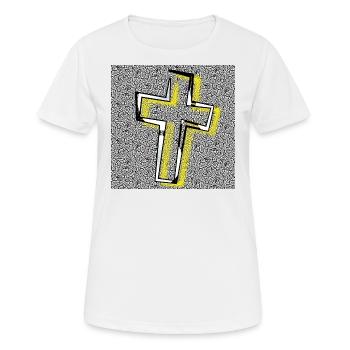 Cross - Image - 2023 - Women's Breathable T-Shirt - white - Front - AI Model Female 172 dark (172cm)