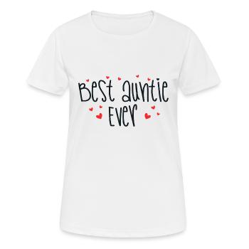 Best auntie ever - T-shirt respirant Femme - blanc - Devant - AI Model Female 172 dark (172cm)