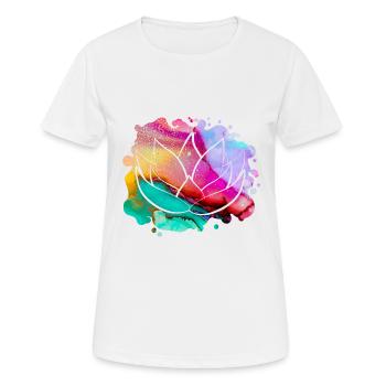 Lotusblume - Frauen T-Shirt atmungsaktiv - Weiß - Vorne - AI Model Female 172 dark (172cm)