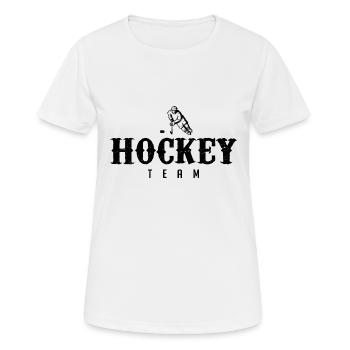 Eishockeymannschaft | Eishockeymannschaft - Frauen T-Shirt atmungsaktiv - Weiß - Vorne - AI Model Female 172 dark (172cm)
