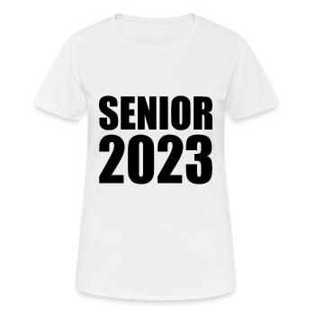 Senior 2023 - Frauen T-Shirt atmungsaktiv - Weiß - Vorne - AI Model Female 172 dark (172cm)