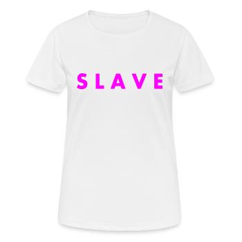 Slave - Frauen T-Shirt atmungsaktiv - Weiß - Vorne - AI Model Female 172 dark (172cm)