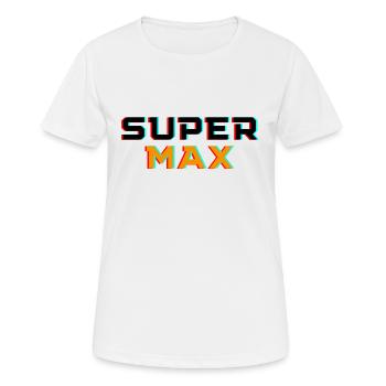 Super Max Fan Shirt - Women's Breathable T-Shirt - white - Front - AI Model Female 172 dark (172cm)
