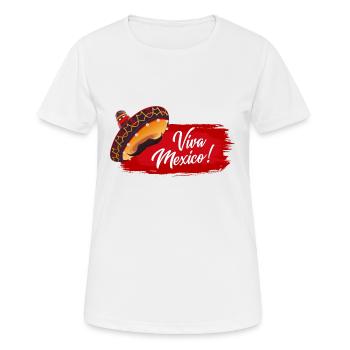 Viva Mexico - Fiesta Party - Frauen T-Shirt atmungsaktiv - Weiß - Vorne - AI Model Female 172 dark (172cm)