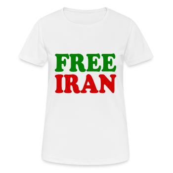 Free iran - Frauen T-Shirt atmungsaktiv - Weiß - Vorne - AI Model Female 172 dark (172cm)