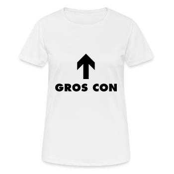 Gros con - T-shirt respirant Femme - blanc - Devant - AI Model Female 172 dark (172cm)