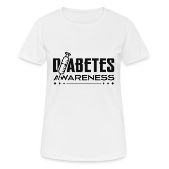 Diabetes-Bewusstsein - Frauen T-Shirt atmungsaktiv - Weiß - Vorne - AI Model Female 172 dark (172cm)