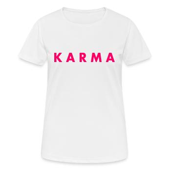 Karma - T-shirt respirant Femme - blanc - Devant - AI Model Female 172 dark (172cm)