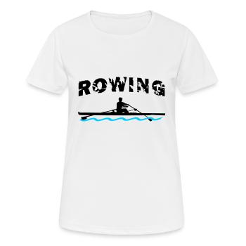 Rudern, Ruderboot, Ruderer - Frauen T-Shirt atmungsaktiv - Weiß - Vorne - AI Model Female 172 dark (172cm)