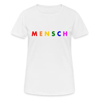 Mensch - Frauen T-Shirt atmungsaktiv - Weiß - Vorne - AI Model Female 172 dark (172cm)