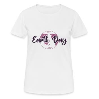 earth day - T-shirt respirant Femme - blanc - Devant - AI Model Female 172 dark (172cm)