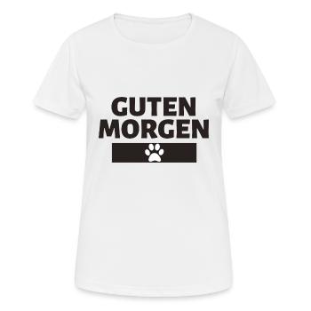 Good Morning Dog's Paw - Women's Breathable T-Shirt - white - Front - AI Model Female 172 dark (172cm)