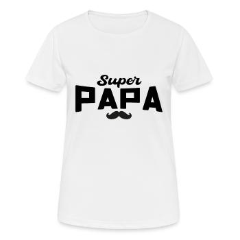 Super Daddy Daddy Geschenk Papa - Frauen T-Shirt atmungsaktiv - Weiß - Vorne - AI Model Female 172 dark (172cm)