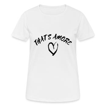 That's Amore - Women's Breathable T-Shirt - white - Front - AI Model Female 172 dark (172cm)