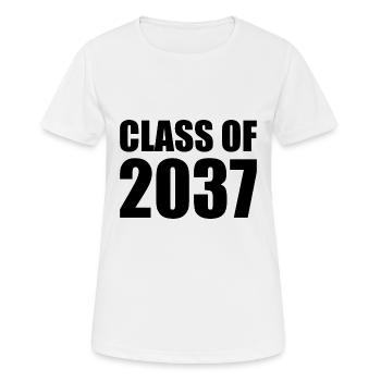 Class of 2037 - Women's Breathable T-Shirt - white - Front - AI Model Female 172 dark (172cm)