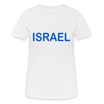 Israel - T-shirt respirant Femme - blanc - Devant - AI Model Female 172 dark (172cm)