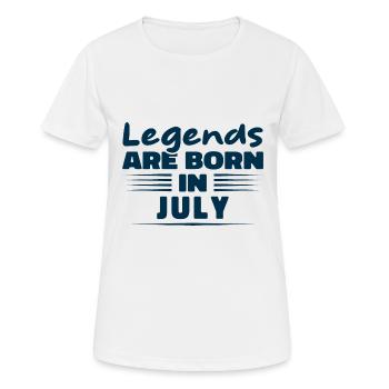 Die Legenden werden im Juli geboren - Frauen T-Shirt atmungsaktiv - Weiß - Vorne - AI Model Female 172 dark (172cm)