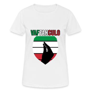 Italien Italiener Vaffanculo - Frauen T-Shirt atmungsaktiv - Weiß - Vorne - AI Model Female 172 dark (172cm)