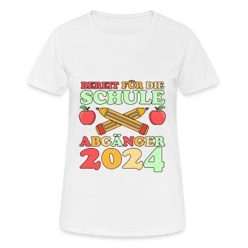 1 classe écolier rentrée scolaire Maternelle Kita E - T-shirt respirant Femme - blanc - Devant - AI Model Female 172 dark (172cm)