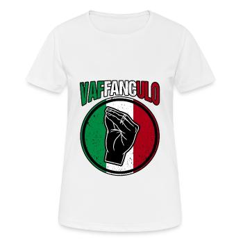 Italien Italiener Vaffanculo - Frauen T-Shirt atmungsaktiv - Weiß - Vorne - AI Model Female 172 dark (172cm)