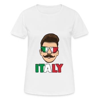 Italie Italien Italien Italie - T-shirt respirant Femme - blanc - Devant - AI Model Female 172 dark (172cm)