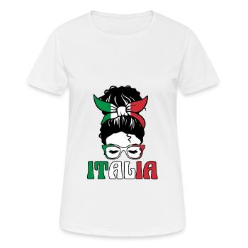 Italie Italien Italien Italie - T-shirt respirant Femme - blanc - Devant - AI Model Female 172 dark (172cm)