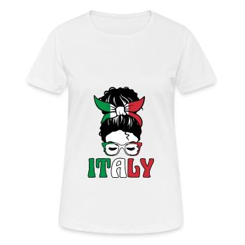 Italie Italien Italien Italie - T-shirt respirant Femme - blanc - Devant - AI Model Female 172 dark (172cm)
