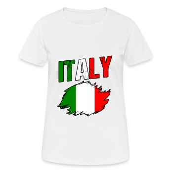 Italie Italien Italien Italie - T-shirt respirant Femme - blanc - Devant - AI Model Female 172 dark (172cm)