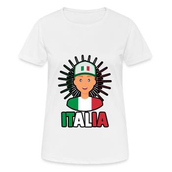 Italie Italien Italien Italie - T-shirt respirant Femme - blanc - Devant - AI Model Female 172 dark (172cm)