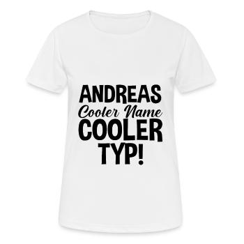 Vorname Andreas - Frauen T-Shirt atmungsaktiv - Weiß - Vorne - AI Model Female 172 dark (172cm)