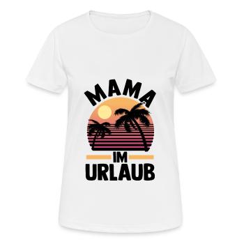 Vacancier Mère Maman - T-shirt respirant Femme - blanc - Devant - AI Model Female 172 dark (172cm)