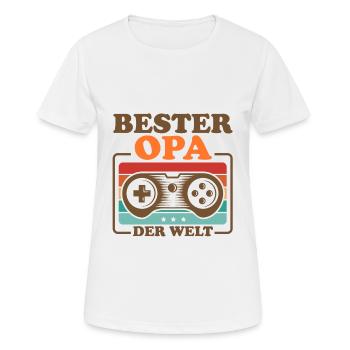 Bester Opa Der Welt - Frauen T-Shirt atmungsaktiv - Weiß - Vorne - AI Model Female 172 dark (172cm)