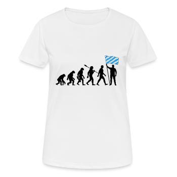 Bayern - Evolution - Flagge - Nation - Frauen T-Shirt atmungsaktiv - Weiß - Vorne - AI Model Female 172 dark (172cm)