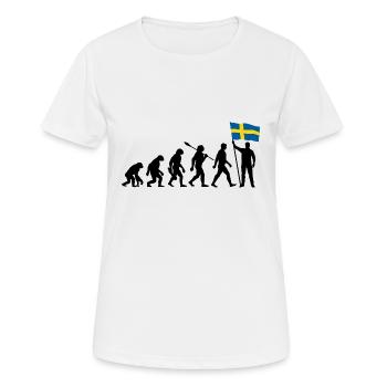 Sweden - Evolution - Flag - Nation - Women's Breathable T-Shirt - white - Front - AI Model Female 172 dark (172cm)