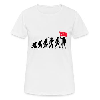 Turkey - Evolution - Flag - Nation - Women's Breathable T-Shirt - white - Front - AI Model Female 172 dark (172cm)
