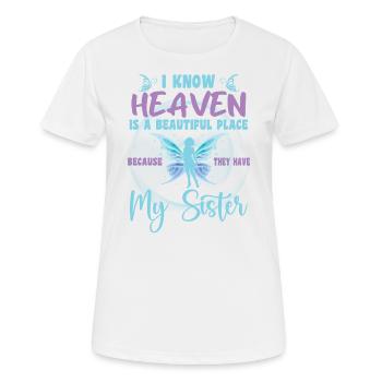 Sister Is My Guardian Angel In Heaven Memorial Day - Women's Breathable T-Shirt - white - Front - AI Model Female 172 dark (172cm)