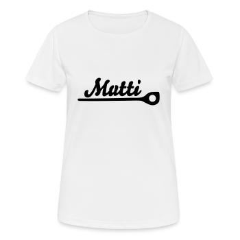 Mutti kocht! - Frauen T-Shirt atmungsaktiv - Weiß - Vorne - AI Model Female 172 dark (172cm)