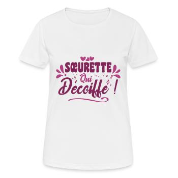 Beste Schwester, die Haarschnitte Geschenkidee Schwester - Frauen T-Shirt atmungsaktiv - Weiß - Vorne - AI Model Female 172 dark (172cm)