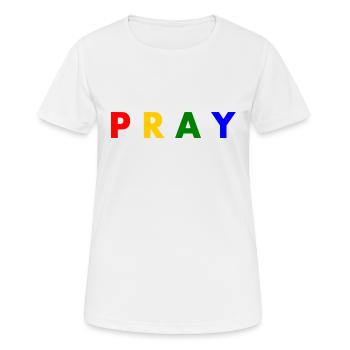 Pray - Women's Breathable T-Shirt - white - Front - AI Model Female 172 dark (172cm)