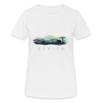 Afrika Landschaft Sahara Wüste Wildnis - Frauen T-Shirt atmungsaktiv - Weiß - Vorne - AI Model Female 172 dark (172cm)