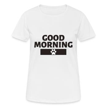 Bonjour Patte - T-shirt respirant Femme - blanc - Devant - AI Model Female 172 dark (172cm)