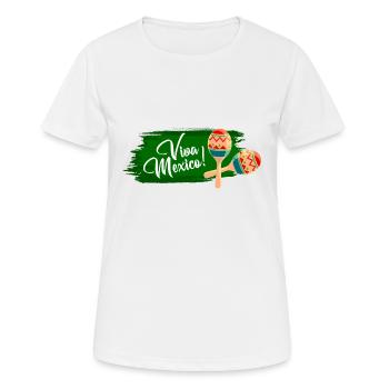 Viva Mexico - Fiesta Party - Frauen T-Shirt atmungsaktiv - Weiß - Vorne - AI Model Female 172 dark (172cm)