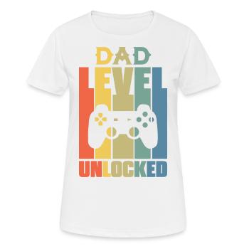 Dad Level Entsperrt Gaming neuen Vater - Frauen T-Shirt atmungsaktiv - Weiß - Vorne - AI Model Female 172 dark (172cm)