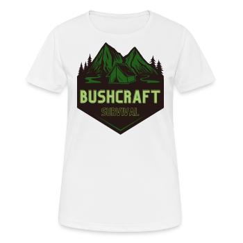 Survie en bushcraft - T-shirt respirant Femme - blanc - Devant - AI Model Female 172 dark (172cm)