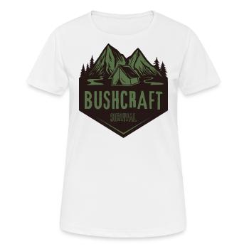 Survie en bushcraft - T-shirt respirant Femme - blanc - Devant - AI Model Female 172 dark (172cm)