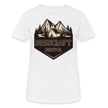 Survie en bushcraft - T-shirt respirant Femme - blanc - Devant - AI Model Female 172 dark (172cm)