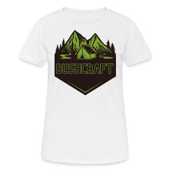 Bushcraft survival - Women's Breathable T-Shirt - white - Front - AI Model Female 172 dark (172cm)