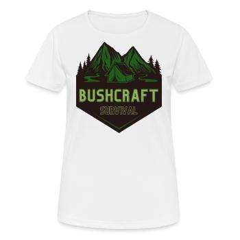 Survie en bushcraft - T-shirt respirant Femme - blanc - Devant - AI Model Female 172 dark (172cm)
