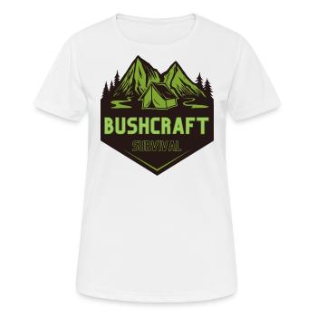 Bushcraft survival - Women's Breathable T-Shirt - white - Front - AI Model Female 172 dark (172cm)